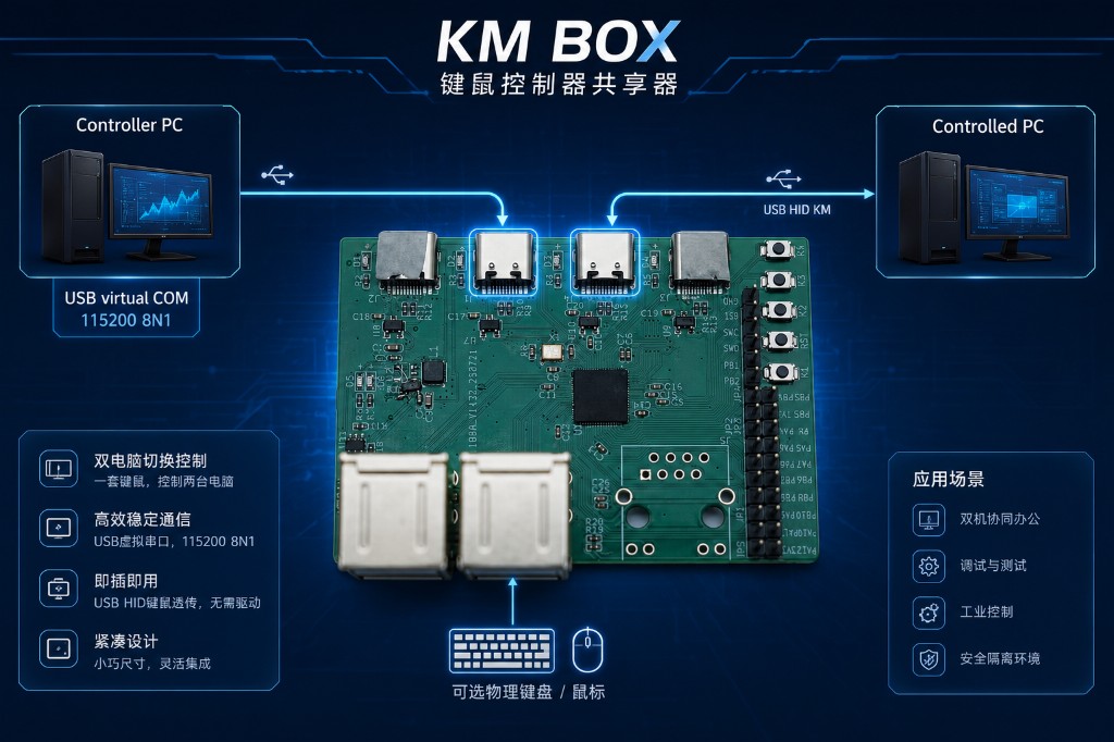 KM Box 键鼠盒子方案示意